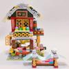 LOZ 1734 City Street Chinatown тканевый магазин драпировок магазин архитектура 3D мини-блоки кирпичи строительные игрушки для детей подарок без коробки
