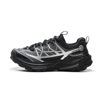 Li Ning Outdoor CF Tracing, Yi Jie 2.0 Амортизация Отскок Низкие Туристические Ботинки Унисекс Черный Серебристый AHTV039-2