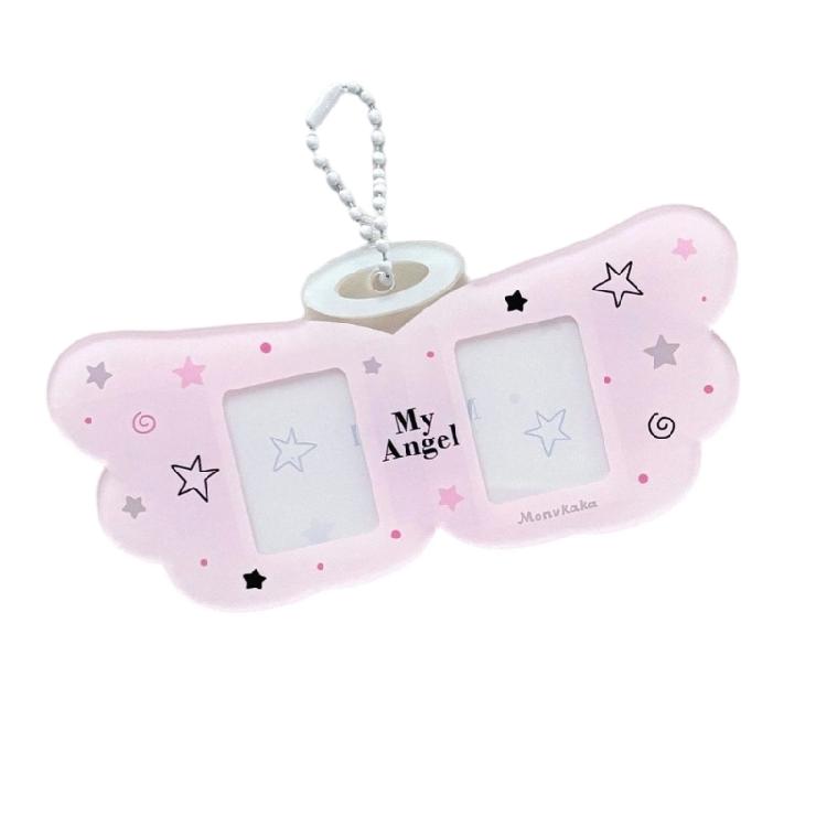 Акриловый держатель для фотокарточек, Милый держатель для кредитных карт, Брелок-подвеска, Держатель для значков для студенческого билета, удостоверений личности, банковских карт