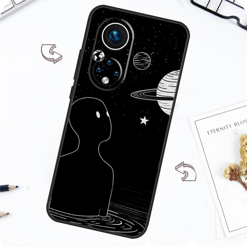 Черно-белый Галактический Эстетичный Чехол Для Honor Magic 7 Lite 5 6 Pro Honor 200 50 70 90 Lite X8b X9a X8a X8 X9 X9c X9b Чехол