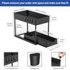 Under Sink Organizers and Storage Large Capacity Heavy Load Pull-out Under Sink Shelves with Sliding Drawer for Kitchen Bathroom
