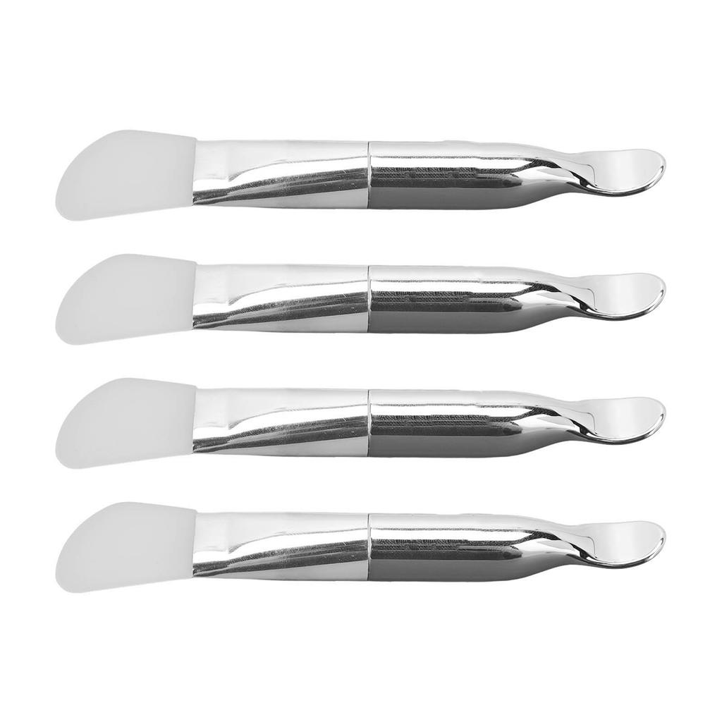 Набор из 4 кистей для нанесения масок для лица с двухсторонней силиконовой алюминиевой ручкой, косметический инструмент для красоты