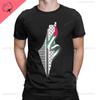 Vintage Palestinian Keffiyeh Palestine Map T-Shirt for Men Crewneck 100% Cotton Print T Shirts Short Sleeve Tees Men Print Tops