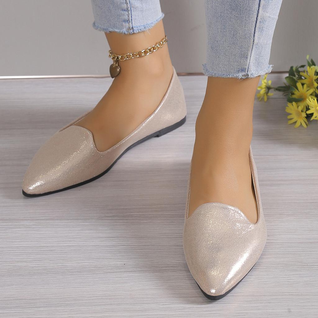 New Women Shallow Mouth Single Shoes Breathable Fashion Loafers Ballet Shallow Flats Soft Bottom Pointed Toe Trendy Women Shoes