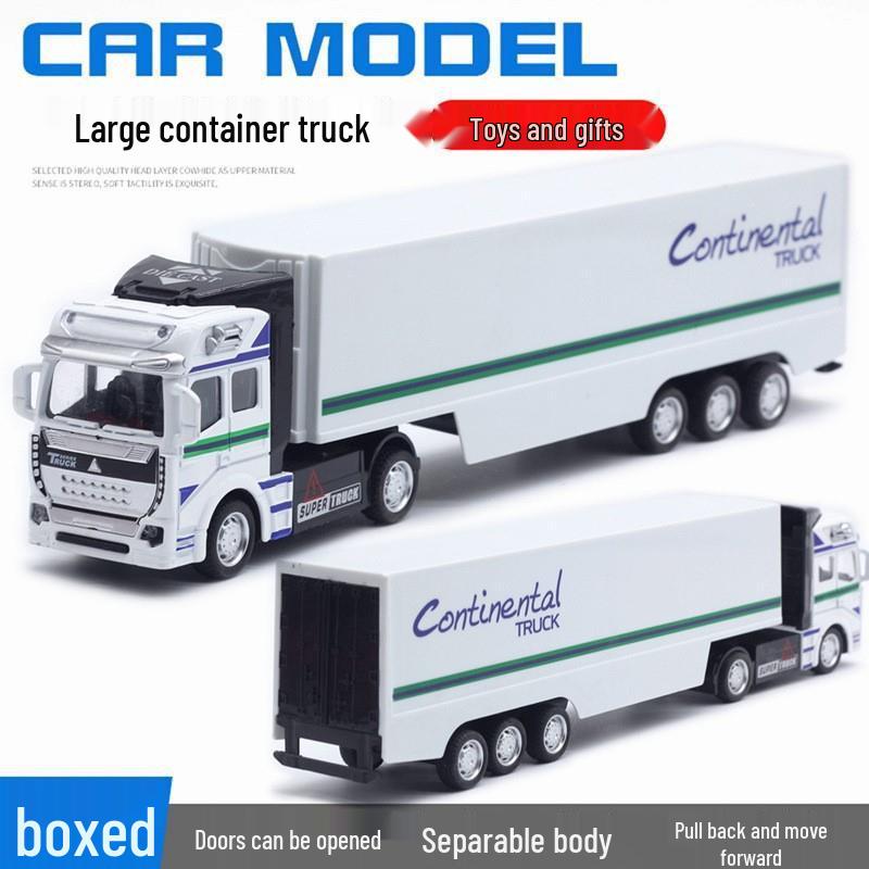 Children's Alloy Transport Toy: Pull-Back Fire Truck, Trailer, Tank & Excavator