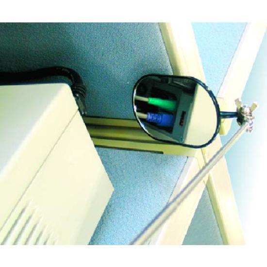 TRUSCO Inspection Antenna-Type Mirror, Round, 100mm, TT-100M