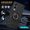 For Samsung Galaxy S25 Edge Case with Ring Holder Kickstand PC + TPU Anti-Fall Phone Cover