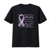 Женская футболка I Wear Purple For My Best Friend Pancreatic Cancer Awareness Черная 2XL Винтажная стирка Уличный стиль Дышащая