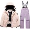 Kids Ski Suit Set Winter Waterproof Windproof Thermal Snowsuit Boys Girls 6-16 Years Outdoor Snow Travel