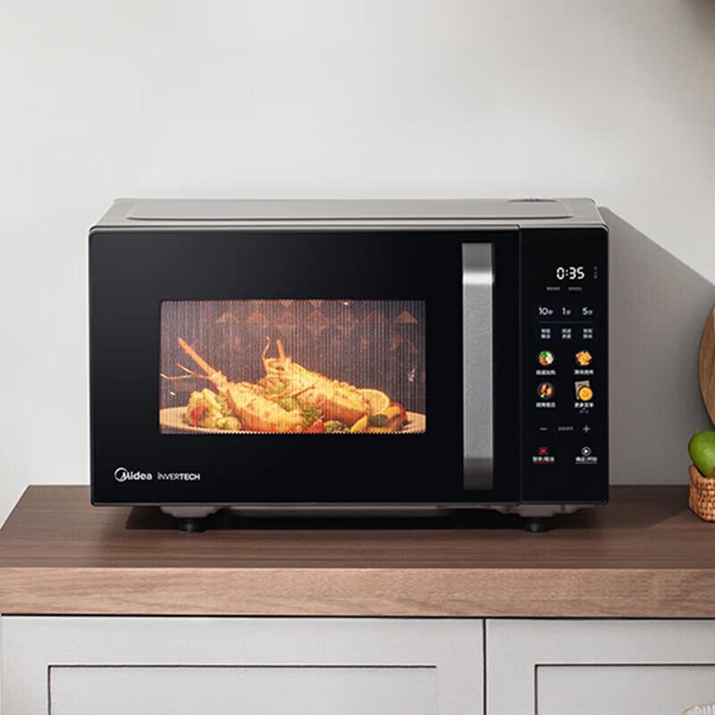 Midea Инверторная микроволновая печь с грилем, 23 л, плоское дно, штепсель CN (адаптер в комплекте)