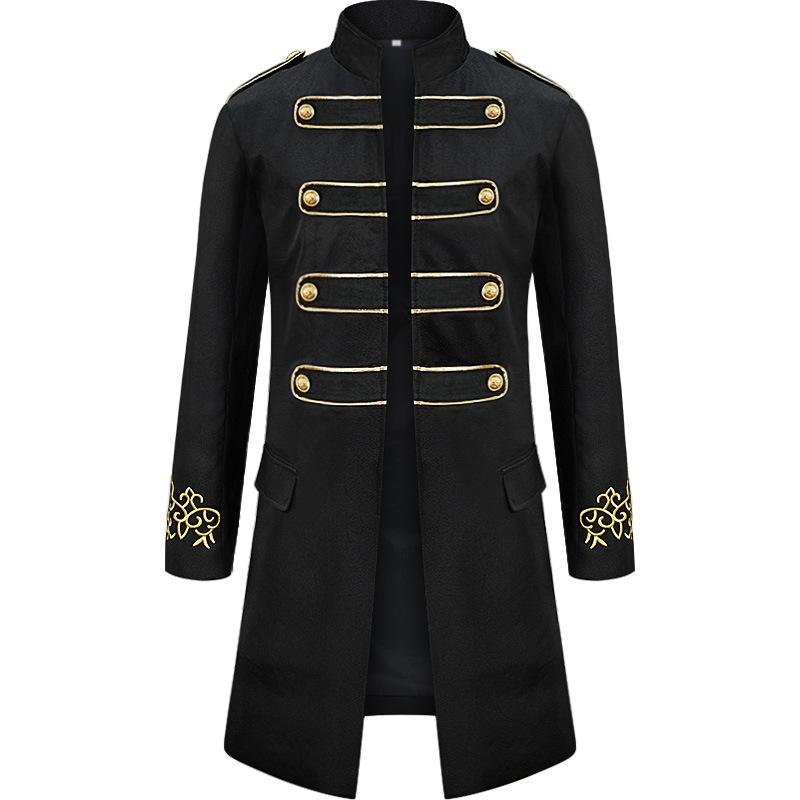 Мужской стимпанк винтажный средневековый фрак пиджак ренессанс ретро готический викторианский сюртук униформа Хэллоуин косплей костюм