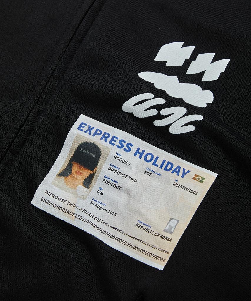 Худи на молнии Expressholiday Passport_Черный