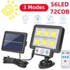 LED/COB Solar Split Wall Lamp 3 Mode Solar Powered Infrared Motion-Sensor Lamp with Remote Control For Yard Security Wall Light