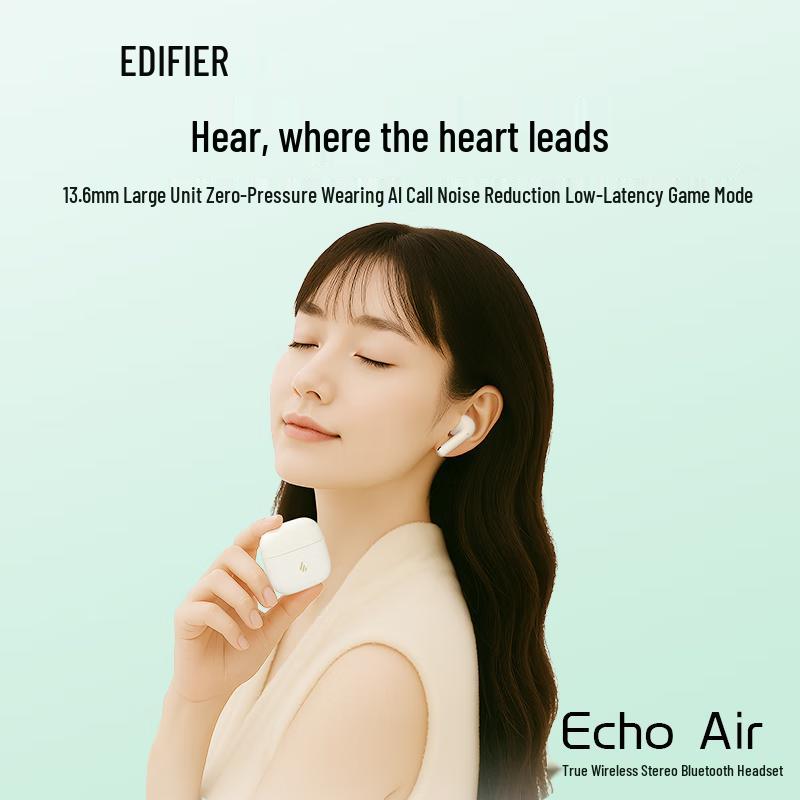 Edifier Беспроводные наушники Echo Air с шумоподавлением и одновременным переводом