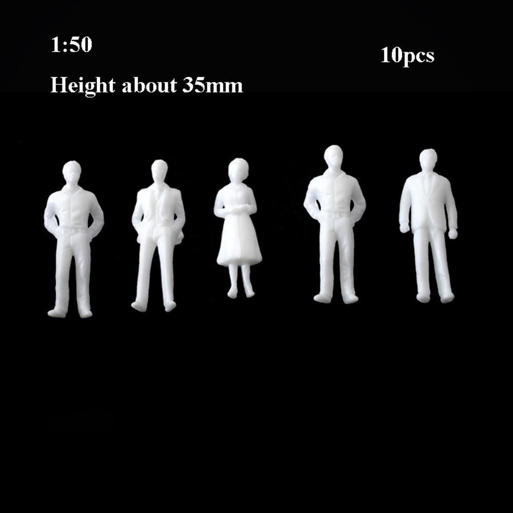 10/100pcs 1:75/1:50/1:42/1:30/1:25 Scale Building People Figures White Color Mixed Pose