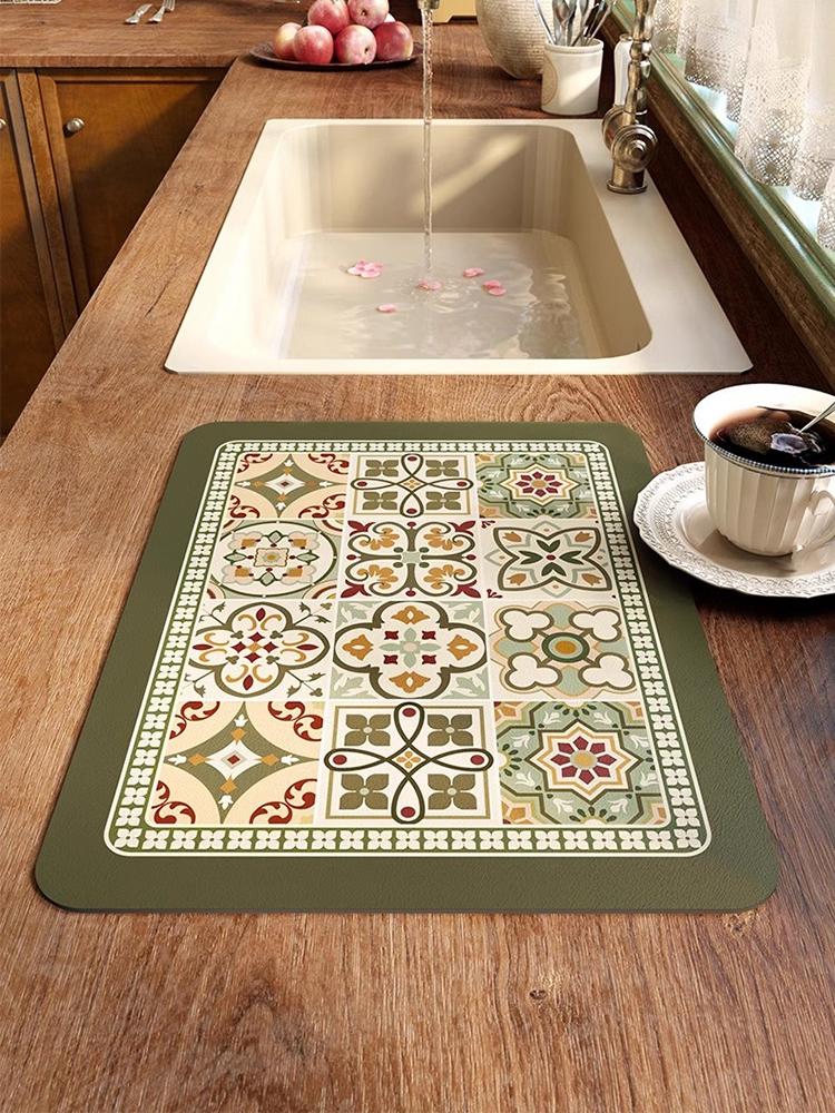 Tableware Drying Mat Super-absorbent Tableware Nordic Drain Pad Kitchen Placemat Home Draining Mats Table Counter Pads