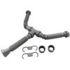 Flexible Double Sink Drain Kit 112 and 114 Inch P Trap Pipes for Sink Drainage