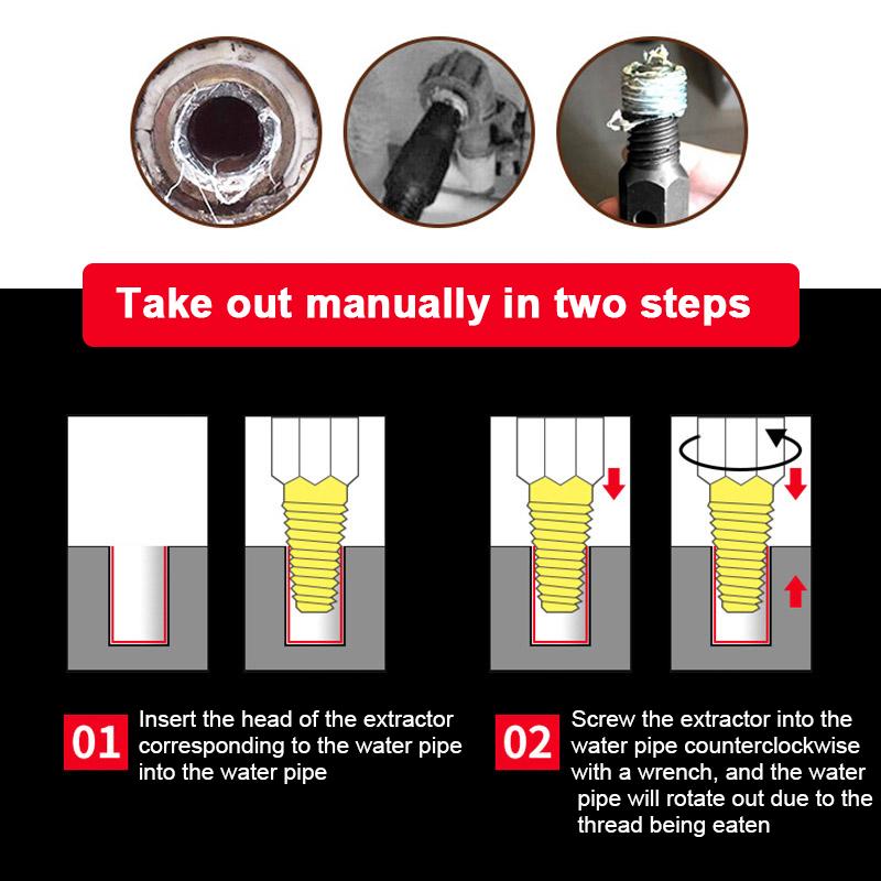 Треугольный кран с двойной головкой, экстрактор сломанной проволоки, универсальный кран, экстрактор винтов, кран для труб, экстрактор сломанной резьбы