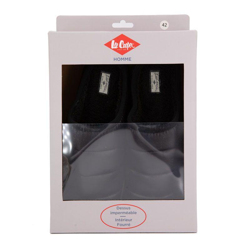 LEE COOPER Men's Oceano Faux Fur Lined Quilted Slipper