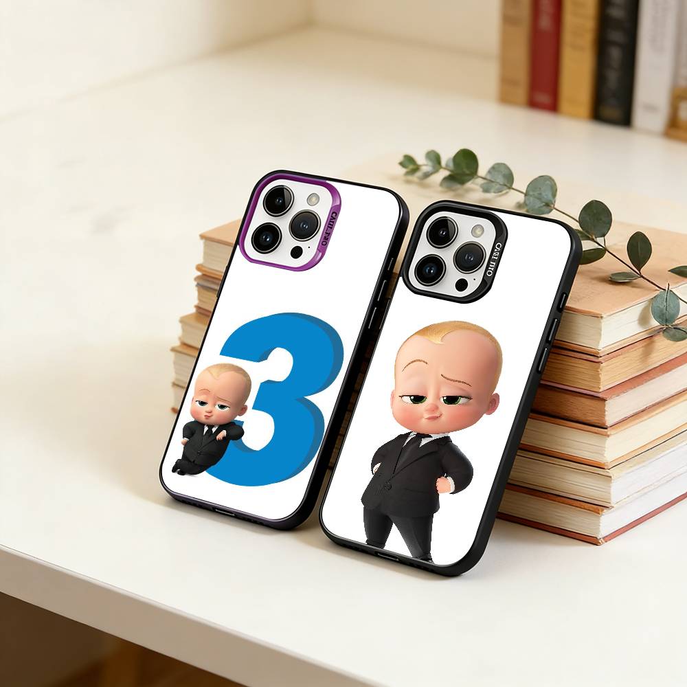 B-Босс-молокосос 3 Чехол для телефона для iPhone 17,16,15,14,13,12,11 Plus,Pro Max,XS,Цветной Посеребренный Внутренний Чехол