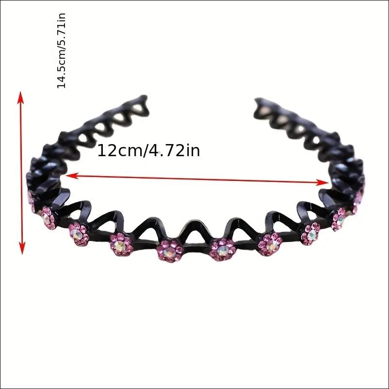 Fashion Pearl Non-Slip Rhinestone Hairbands Elastic Flower Women Hair Hoop Bands Headband Bezel Girls Hair Accessories Headdress