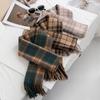 Japanese and Korean Plaid Cashmere Plaid Scarf Women's Winter Versatile Couple Warm Scarf