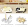 Butter Dividing Storage Box with Lid Fridge Butter Organizer Cheese Box Clear Butter Dish for Cake Shop Kitchen