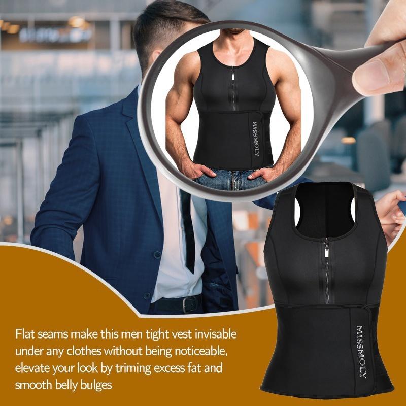 Мужской спортивный жилет для сауны, тренажер для талии, формирователь тела, майка, компрессионная рубашка, компрессионный спортивный костюм для тренировок, фитнес, поддержка спины, спортивный костюм