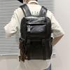 Школьная сумка новый ретро рюкзак мужской студенческий commuting мода школьник школьная сумка большая вместимость ПУ компьютерный бизнес-рюкзак