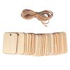 50Pcs Ornament Wood Planks Tags Wooden Hanging Labels Sheet Diy Engraving Crafts