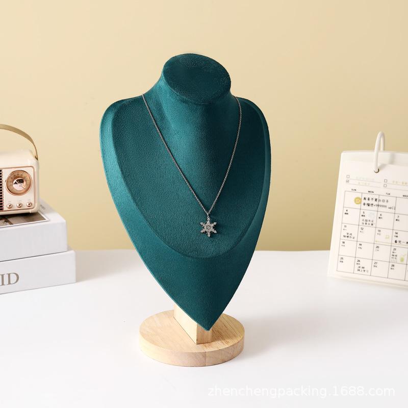 Подставка-манекен для портрета из массива дерева, стойка для демонстрации кулонов на шею, кулон, манекен для шеи, ювелирные изделия