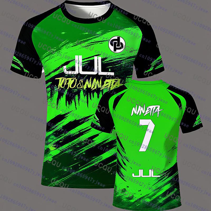 90-minute JUL Toto&Ninetta Pré Series Soccer T-shirt Women Men's Summer Outdoor Sports Quick-drying Women's Training T-shirt