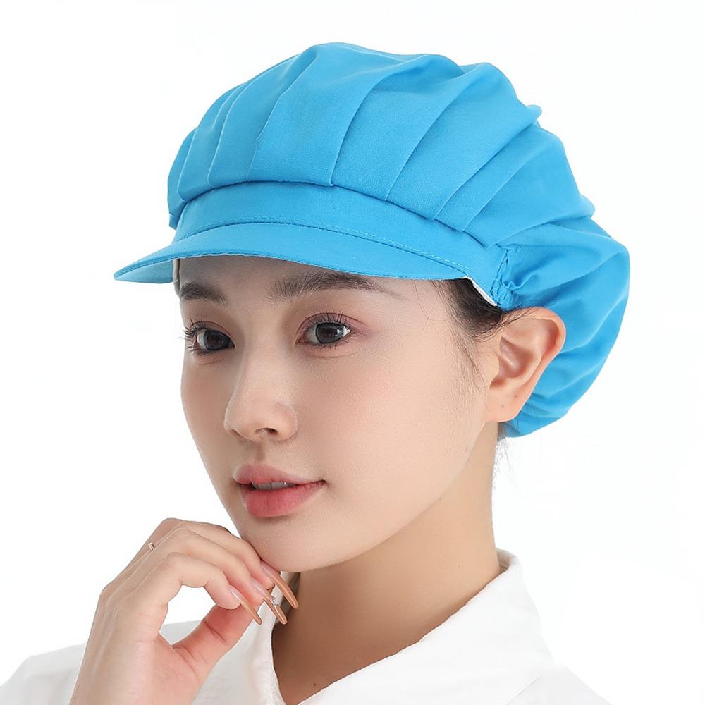 Dust-proof Chef Hat Elastic Hair Nets Cap Fashion Catering Cap Food Service