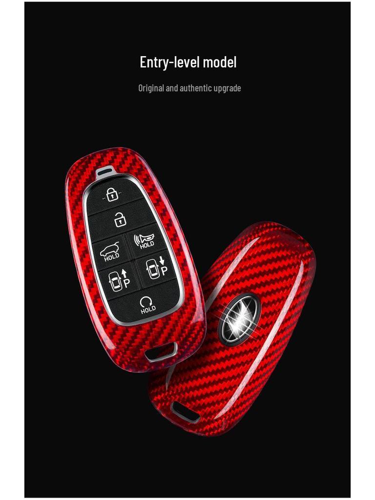 T-carbon Чехол для ключа из настоящего углеродного волокна для Hyundai Tucson 2021 года и Palisade 2023 года