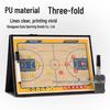 Portable Magnetic Basketball Tactics Board - Erasable, Foldable Training Notebook for Coaches.