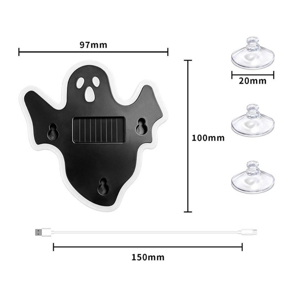 Solar Powered Solar Car Light Ghost Shape LED Car Light New Ghost Car Light Rear Window Use