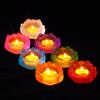 7.7cm Crystal Butter Lamp Handmade Lotus Incense Burner Household Buddha Zen Candle Holders Glass Cone Censer