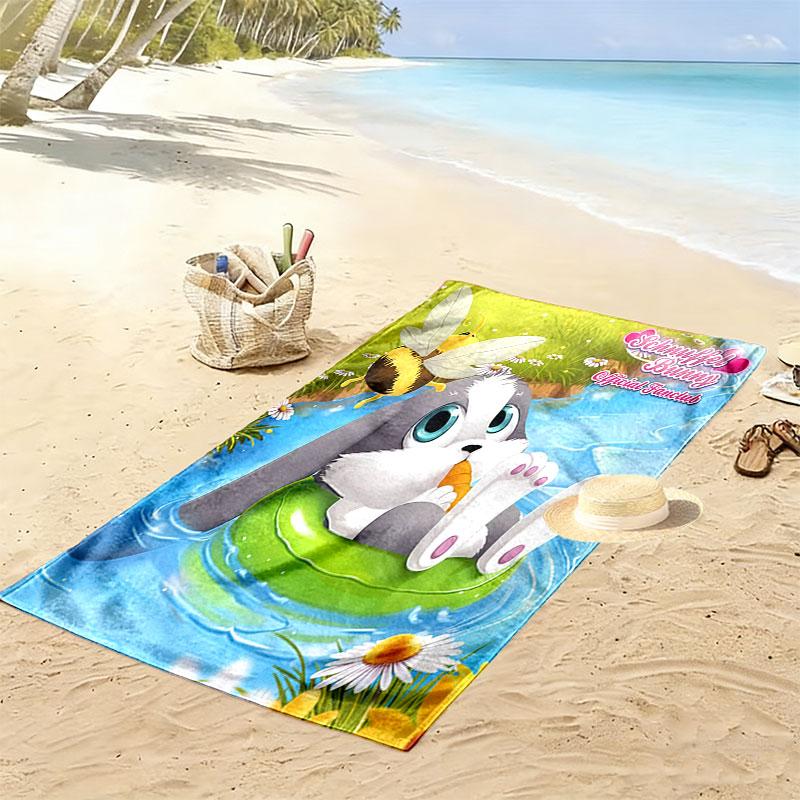 Schnuffel Print Beach Towel, Large Soft Quick Dry Towel for Beach Camping Swimming