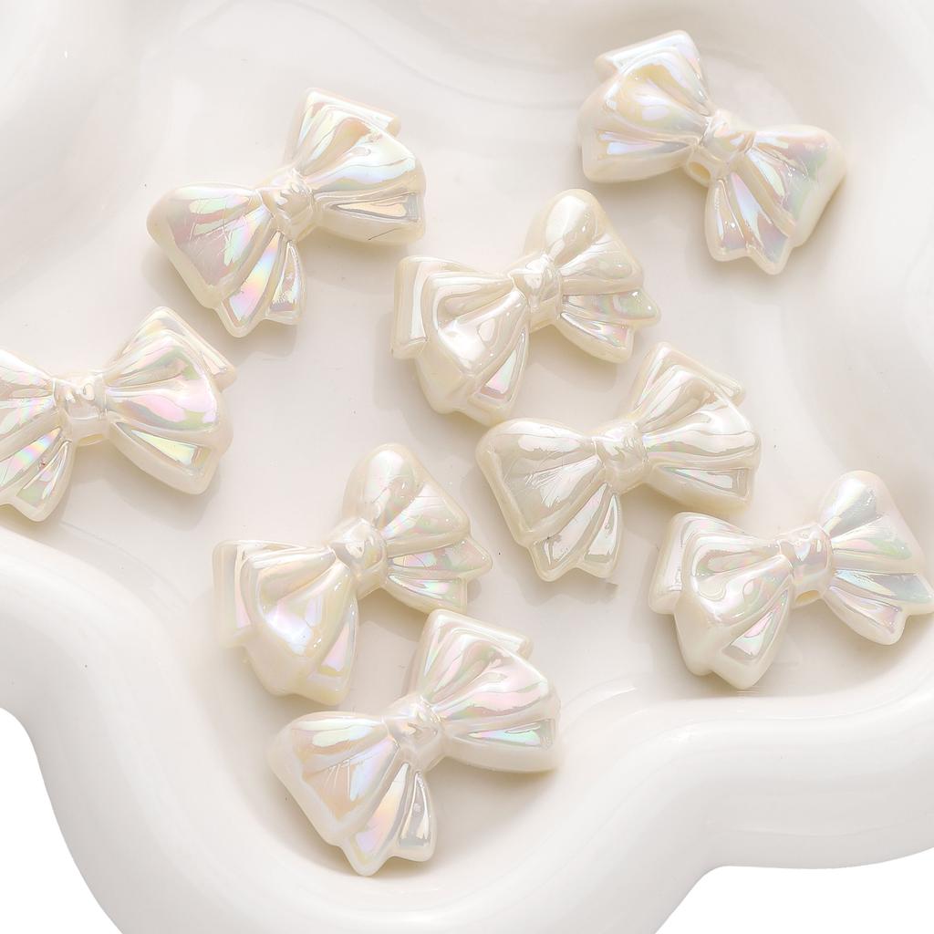 2/10 шт. акриловые бусины-бантики цвета AB, разбросанные бусины для самостоятельного изготовления браслетов, ожерелий и ювелирных изделий