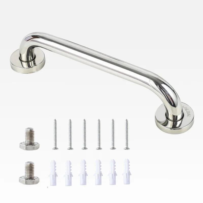 1/2Pcs 30Cm Stainless Steel Bathroom Tub Toilet Wall Grip Handle Handrail Grab Bar Shower Safety Support Handle Towel Rack
