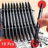 Набор из 10 перманентных маркеров с двойным наконечником - Черные, Синие, Красные чернила для пластика, дерева, металла, стекла