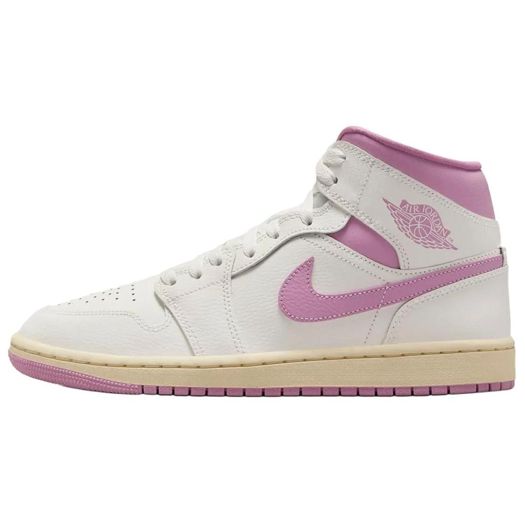 Air Jordan 1 Mid Strawberries & Cream женские кроссовки Sail Pink Coconut-Milk BQ6472-162