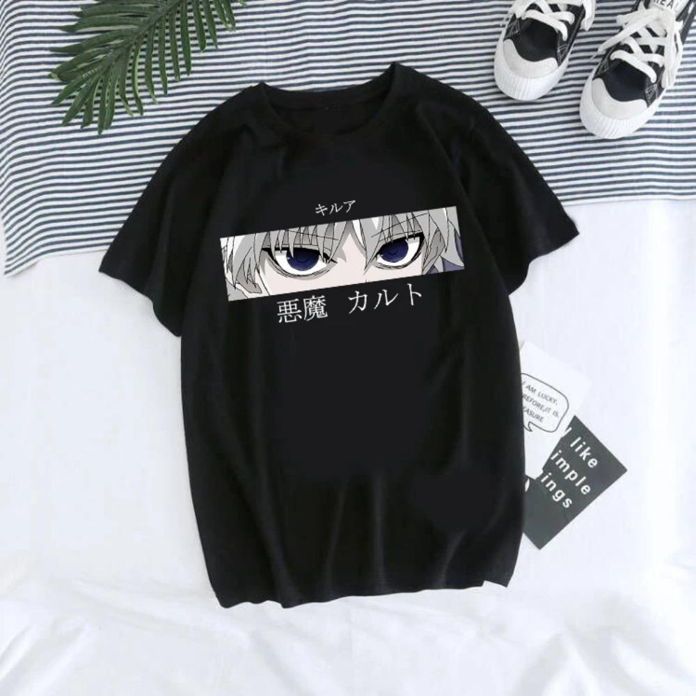 Аниме Hunter X Hunter Футболка Япония Унисекс Хисока Киллуа Золдик Кавайная Смешная Футболка Курапика Дьявольский Глаз Короткий Рукав Топы