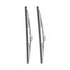 12in30.48cm Front Windshield Wiper Blades Stainless Steel Polished Silver Universal for Car