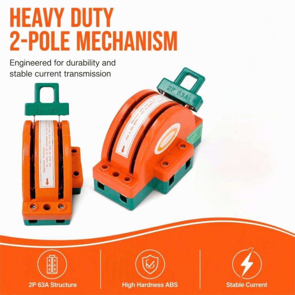 2 Pole Disconnect Knife Switch Manual Transfer & Disconnect Switch For Household Appliances