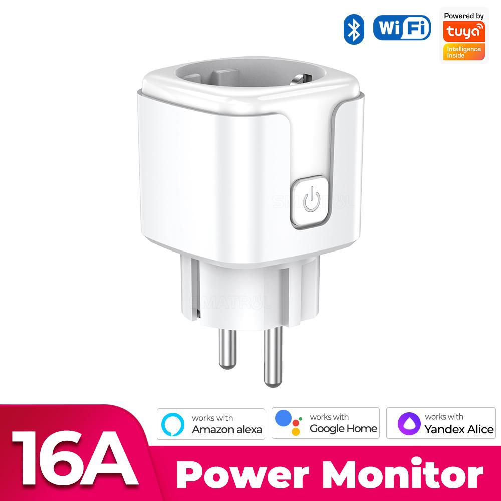 20a/16a Tuya Wi-Fi EU умная розетка 220 В монитор мощности беспроводная розетка дистанционный таймер электрическое управление для Google Home Alexa
