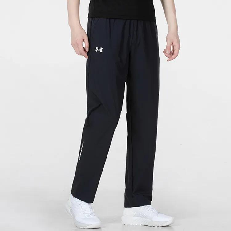 Under Armour Напечатанный модный универсальный круглый вырез с длинным рукавом длинные брюки повседневный спортивный костюм мужской костюм 23600306-009+22500706-001