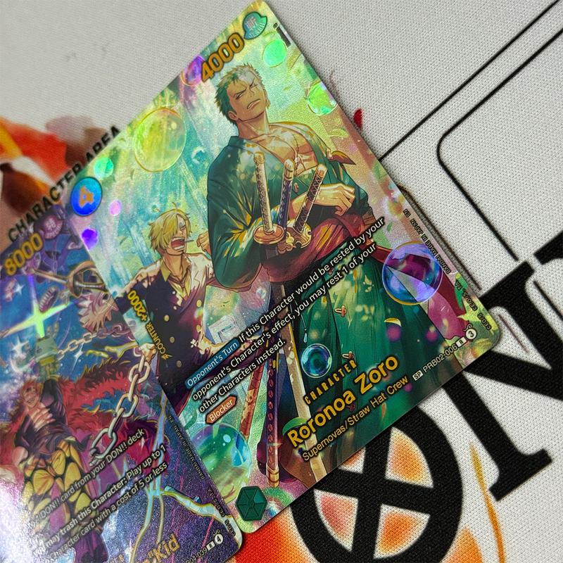 Diy Proxy One Piece Card Game En The Azure Sea's Seven Roronoa Zoro Prb-006 Eustasscaptain Kid Eb04-039 Opcg Collection Card