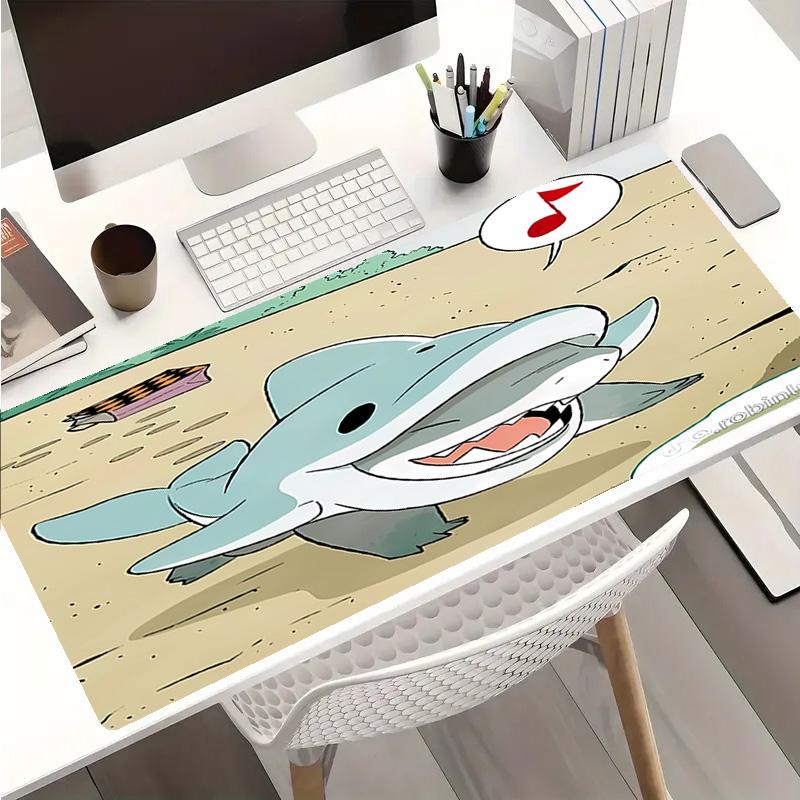 Jeff the Land Shark Mouse Pad - Non-Slip Rubber Base, Smooth Surface for Work,Gaming,Office,And Home Use, Desk Mouse Pad