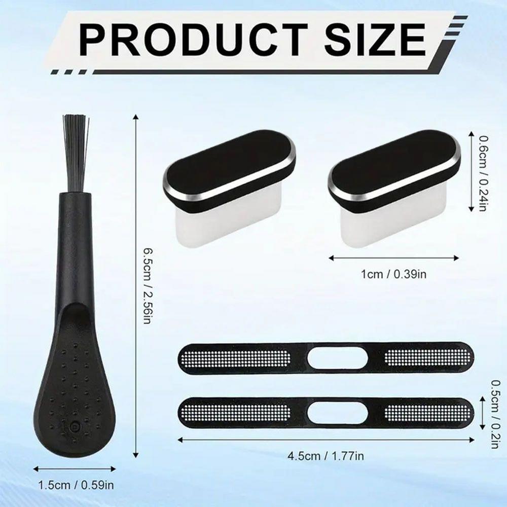 Защитная крышка для USB Type-C с чистящей щеткой, пылезащитная, мягкая, набор защитных крышек для порта зарядки телефона